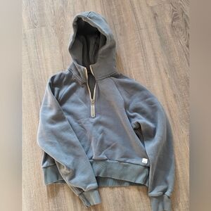 Vuori Women's Blue-Grey Restore Half-Zip Hoodie